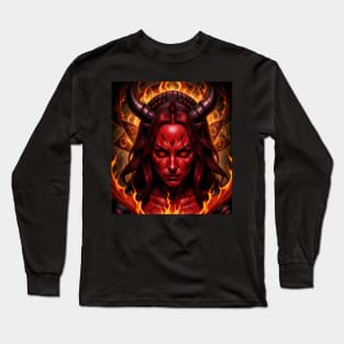 Devil Girl Furious Long Sleeve T-Shirt